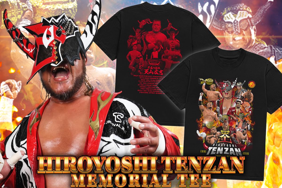 Amazon.co.jp: 新日本プロレスリング 天山広吉 メモリアルピクチャーT